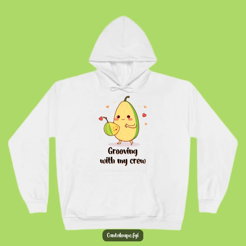 Cozy Fruit Partners Hoodie: Funny Cantaloupe Waltz, Warm Gift
