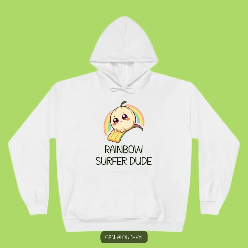 Funny Cantaloupe Hoodie: Cozy Rainbow Slider, A Cheerful Character, Perfect Funny Gift!