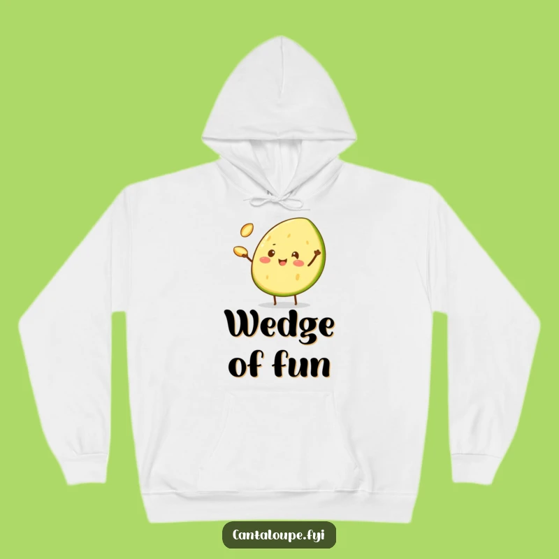 Funny Circus Fruit Hoodie - Cheerful Cantaloupe Wedge, Cozy Comfort for Performers