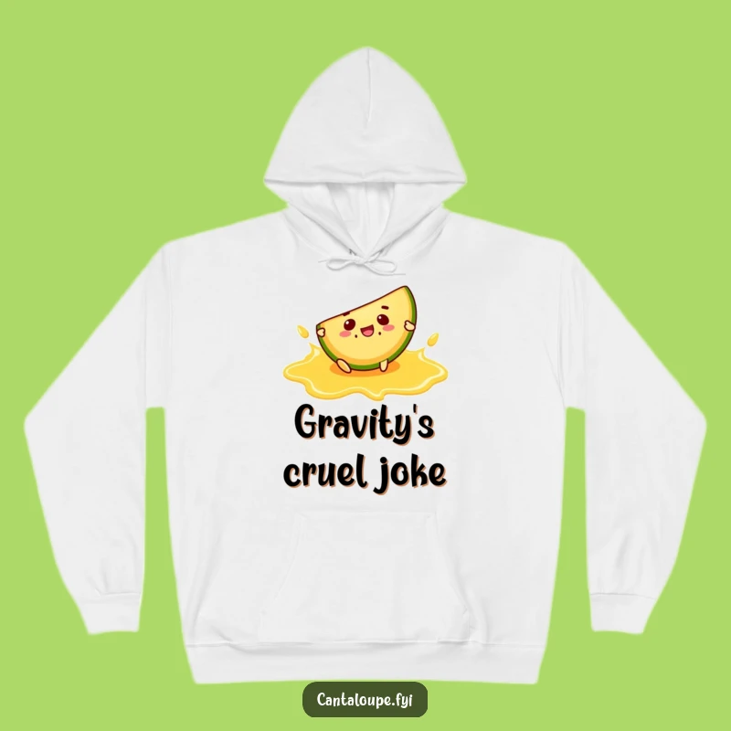 Funny Mishap Hoodie: Cantaloupe Slip, Cozy Comical Fall Comfort Gift