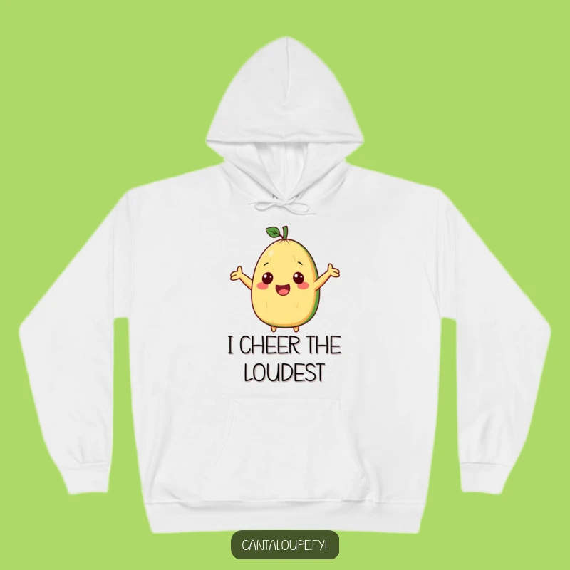 Cozy Funny Cantaloupe Cheer Hoodie - Stay Warm While Cheering Loud