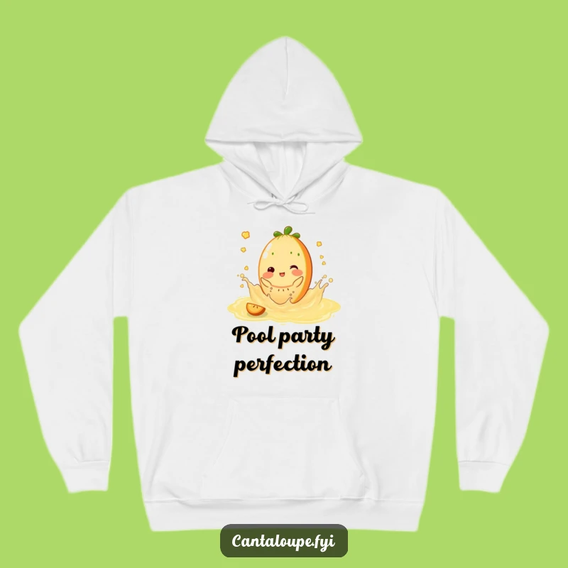 Funny Juicy Splash Hoodie - Cantaloupe Character Cozy Summer Gift