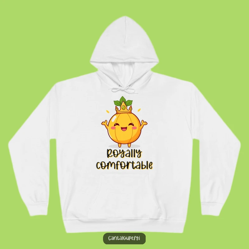 Funny Royal Cantaloupe Hoodie, Cozy Crowned Fruit Sweatshirt, Perfect Funny Gift