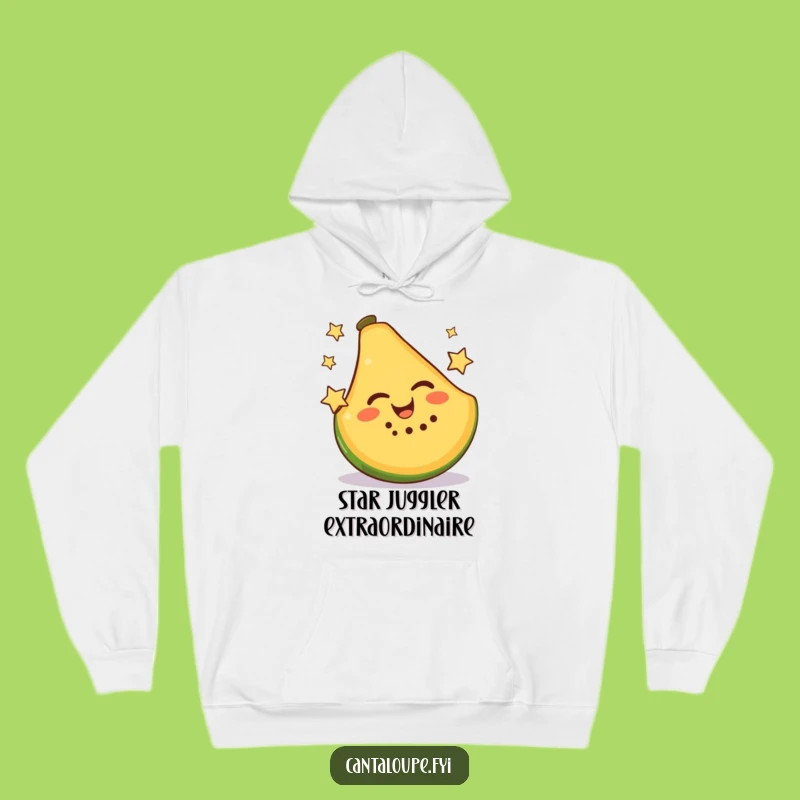 Funny Cantaloupe Hoodie: Cozy Star-Juggling Slice, Your Perfect Funny Gift This Season!