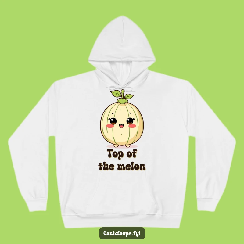 Funny Melon Hat Hoodie - Cantaloupe Character Cozy Style Gift