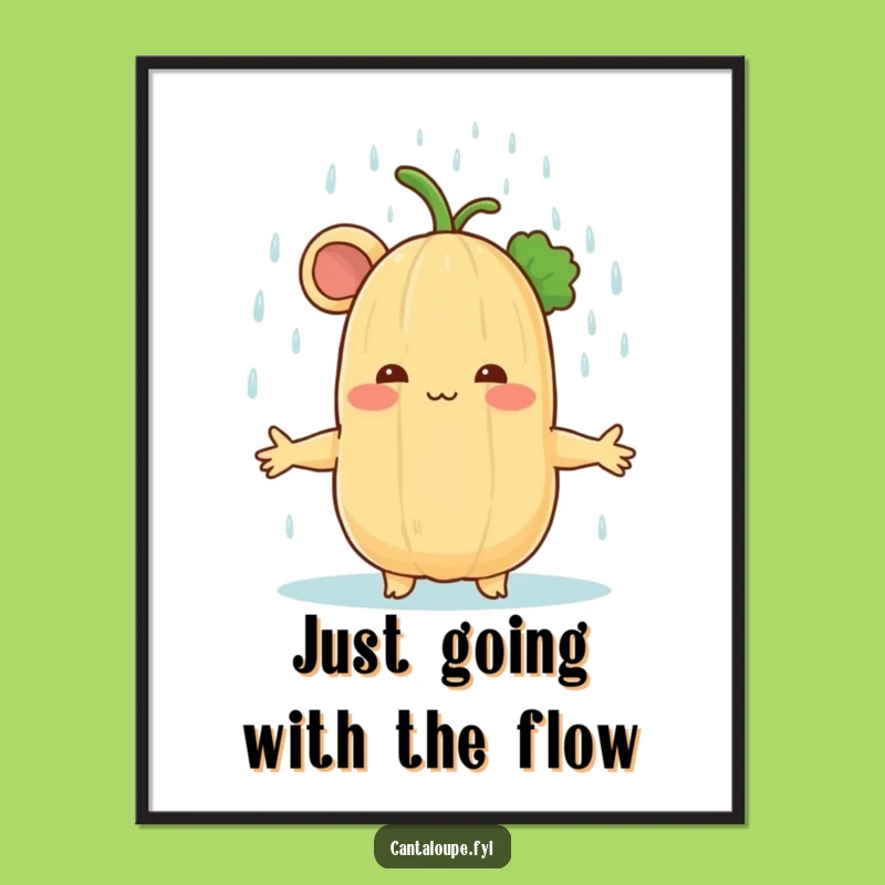 Free Printable Funny Wall Art: Melon Rain Shower Decor - Hilarious Downloadable Art!