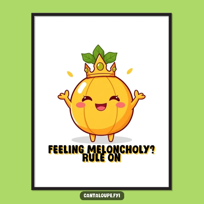 Free Printable Royal Cantaloupe Art: Funny Downloadable Decor for a Sunny Kingdom!