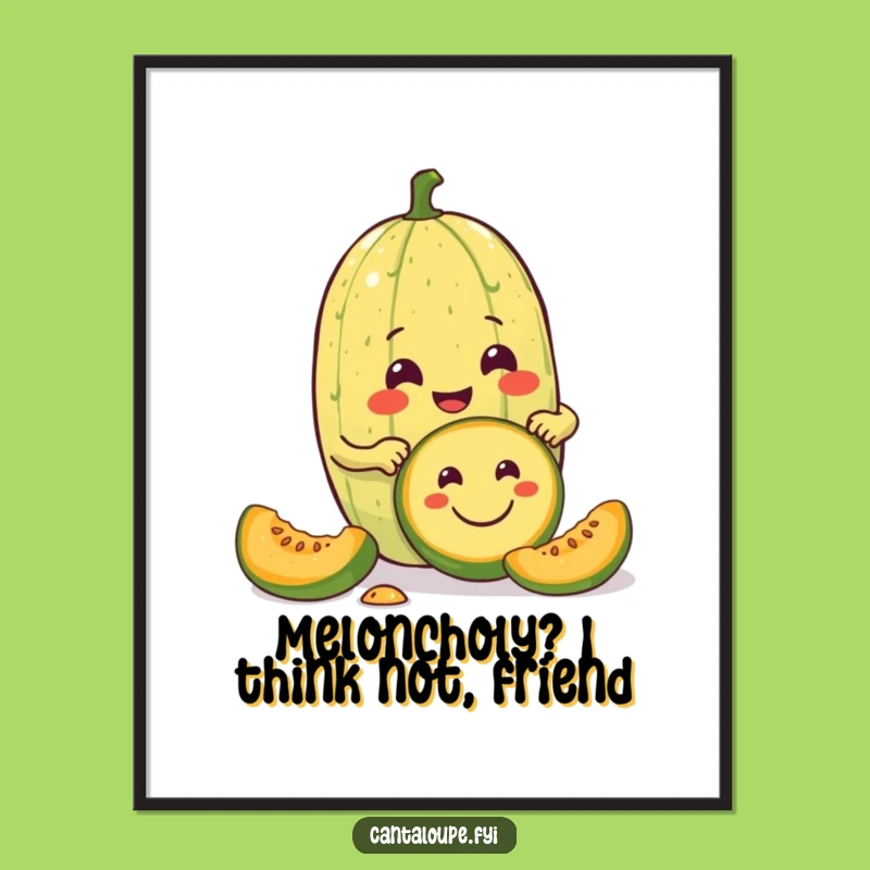 Free Printable Wall Art: Hilarious Melon Carving, Funny Downloadable Decor for a Cheerful Space