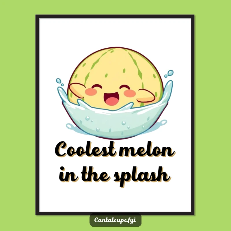 Free Printable Wall Art: Hilarious Melon Splash, Funny Downloadable Decor for a Refreshing Vibe