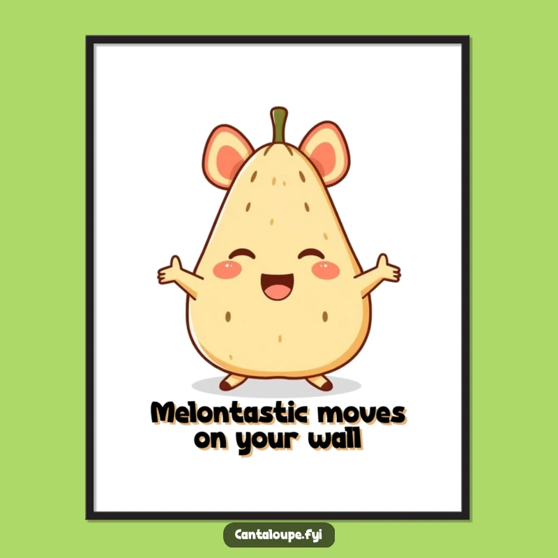 Funny Downloadable Wall Art: Cantaloupe Split, Joyful Melon, Free Printable Decor