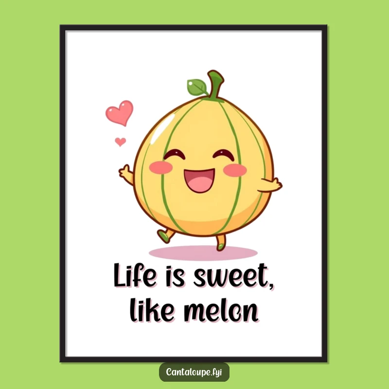 Free Printable Bouncing Cantaloupe Art: Funny Downloadable Decor for Sweet Vibes!