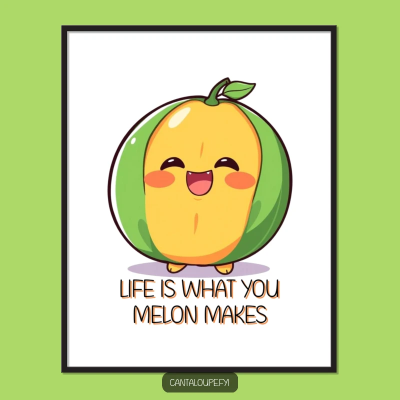 Free Printable Cantaloupe Wall Art: Giggling Fruit Funny Downloadable Decor for Your Home