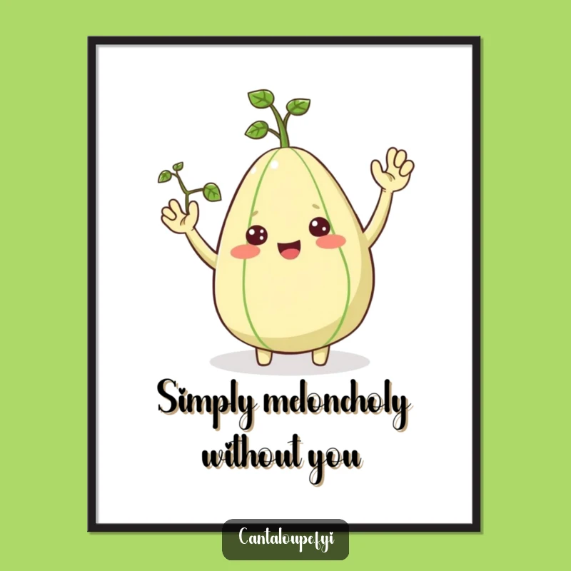 Free Printable Cheerful Cantaloupe Art: Funny Downloadable Decor for Sunny Vibes!