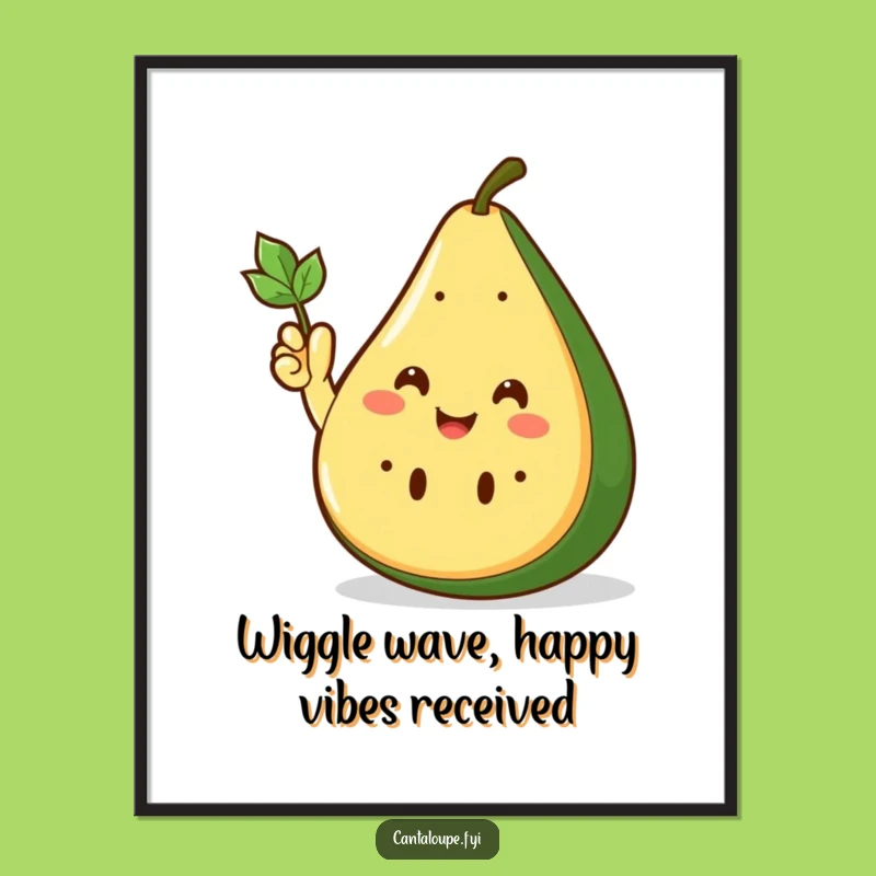 Free Printable Funny Wall Art Cantaloupe Wave - DIY Decor