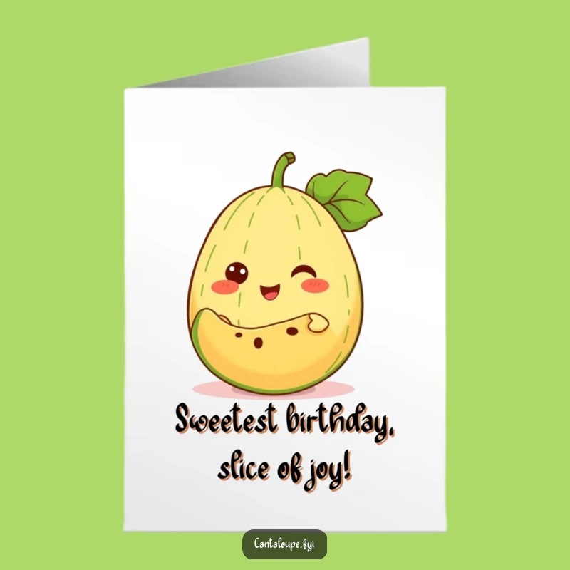 Free Printable Birthday Card: Generous Melon, Funny Downloadable Gift