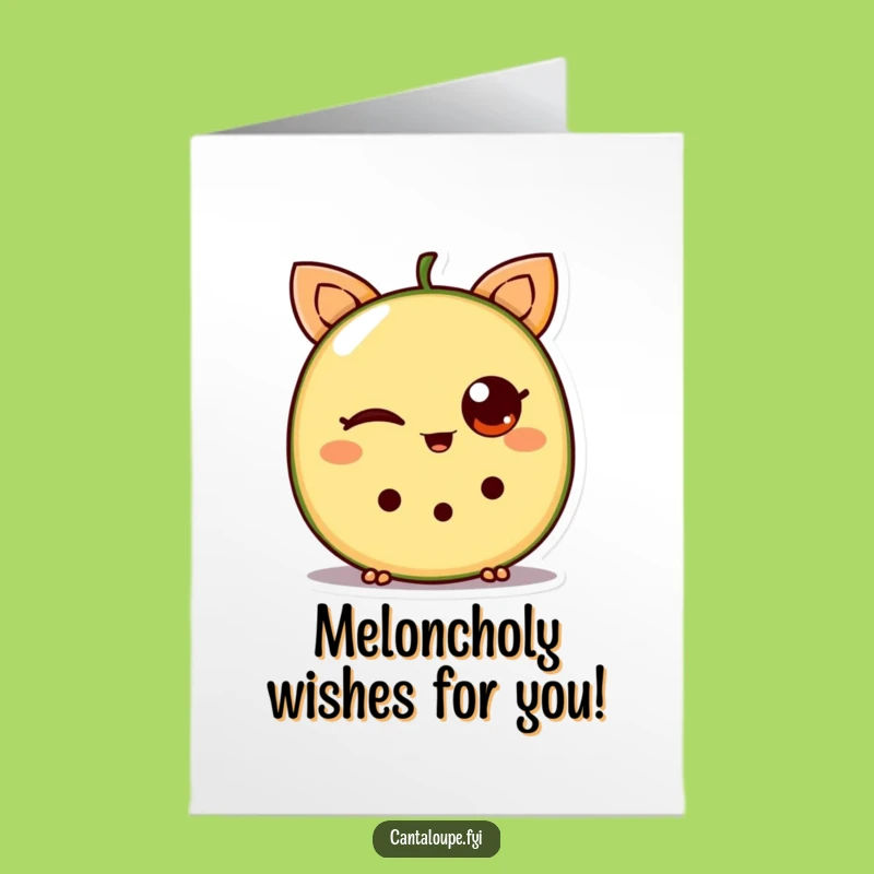 Free Printable Wink Cantaloupe Birthday Card - Funny Downloadable & Print at Home Greeting