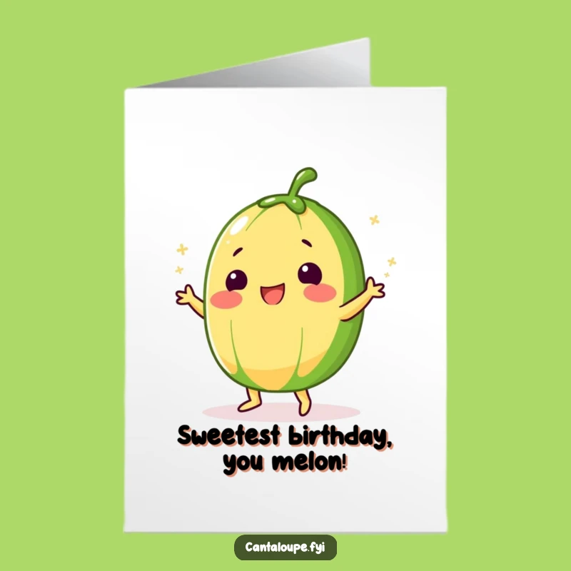 Free Printable Birthday Card: Silly Cantaloupe Dance, Sweet Funny Downloadable Gift