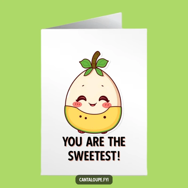 Free Printable Cantaloupe Salad Card: Funny Birthday Downloadable Gift for Foodies!