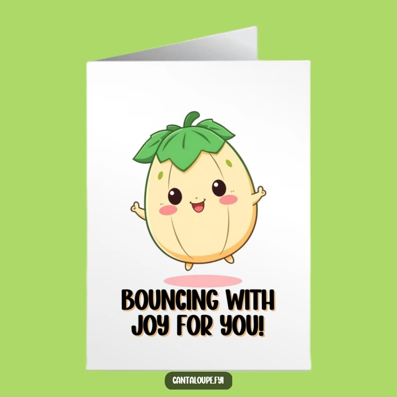 Free Printable Congrats Card: Bouncing Melon, Funny Downloadable DIY Gift for Achievements!
