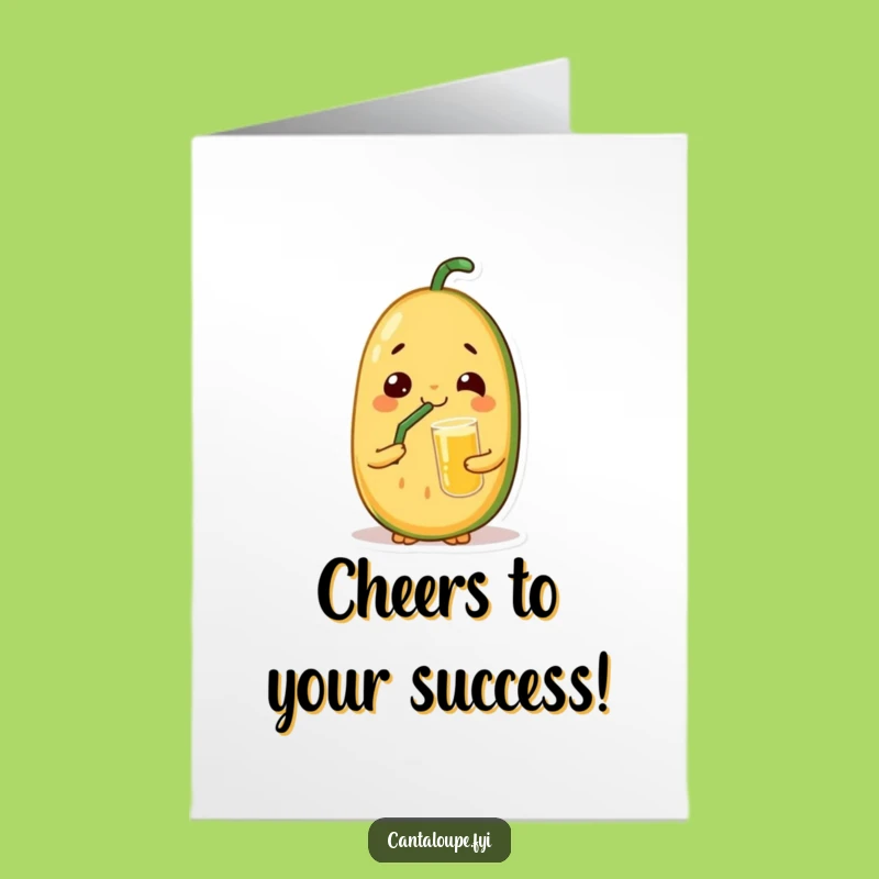 Free Printable Congrats Card: Happy Melon, Funny Chill, Downloadable Cheers