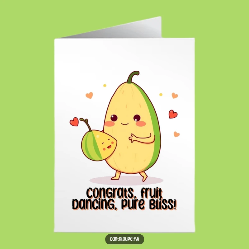 Free Printable Congrats Card: Fruity Dance Partners, Funny Downloadable Gift