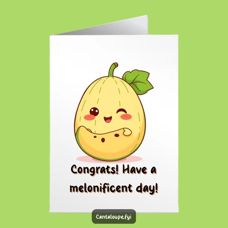 Free Printable Congrats Card: Generous Melon, Funny Downloadable Gift