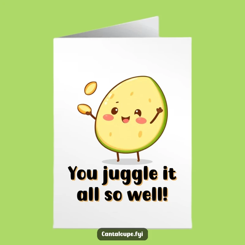 Free Printable Congrats Card: Juggling Success Downloadable Gift