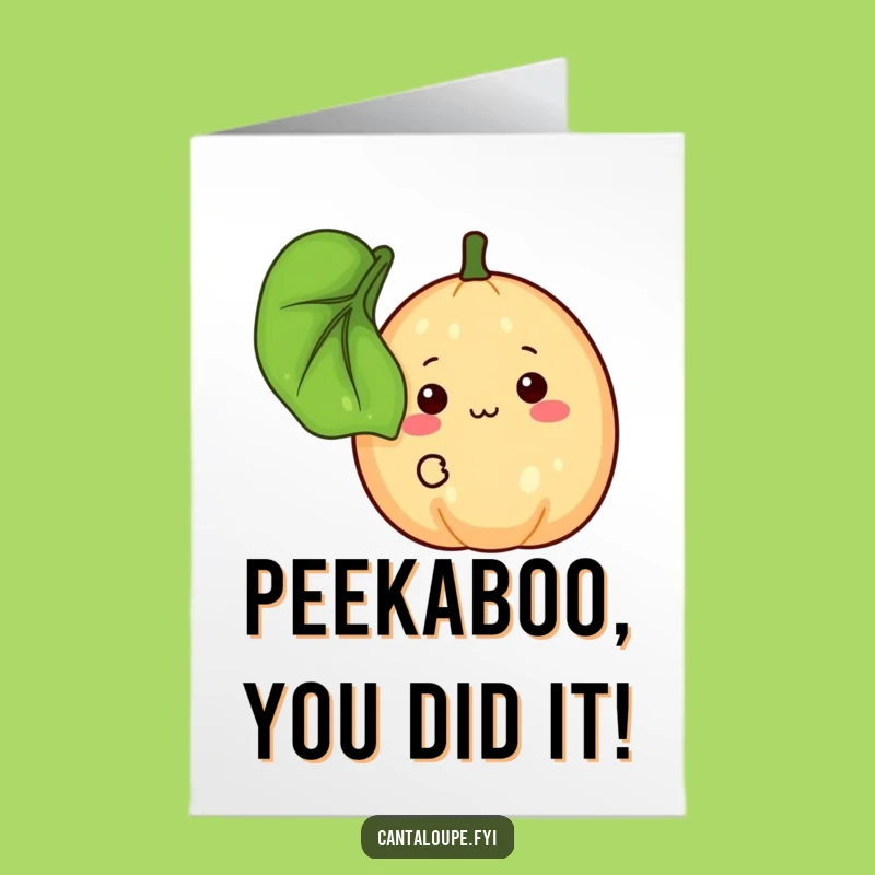 Free Printable Shy Cantaloupe Congrats Card: Hilarious Downloadable for Quiet Achievements!