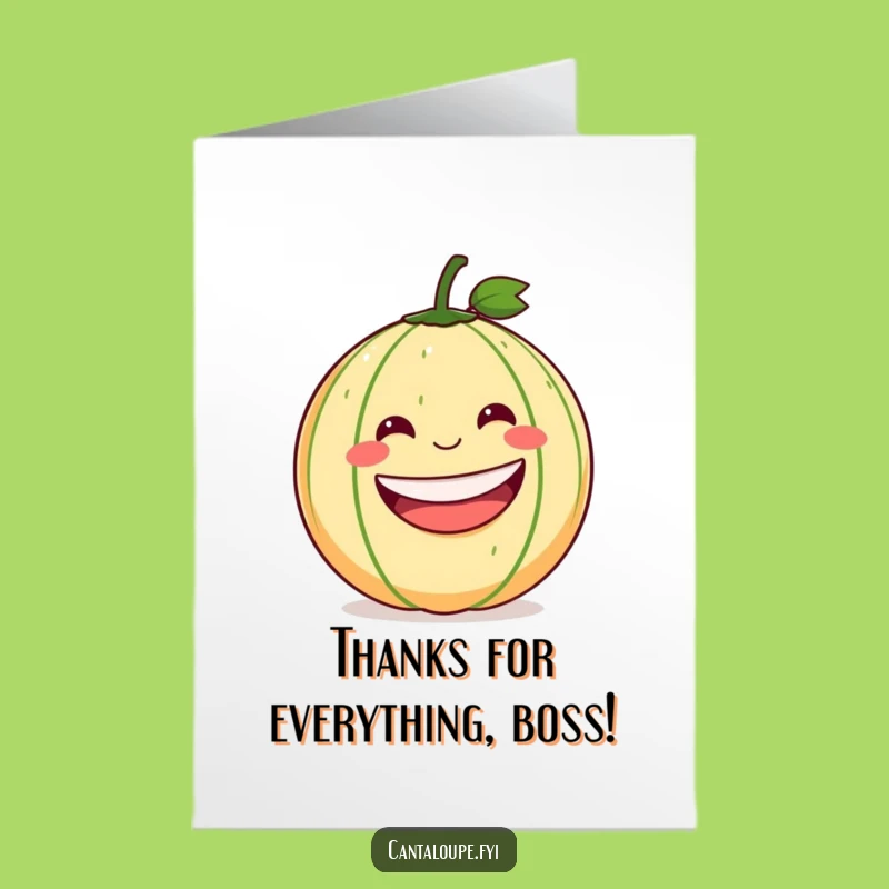 Free Printable Cantaloupe Thank You Card - Funny Downloadable Rolling Fruit Gratitude