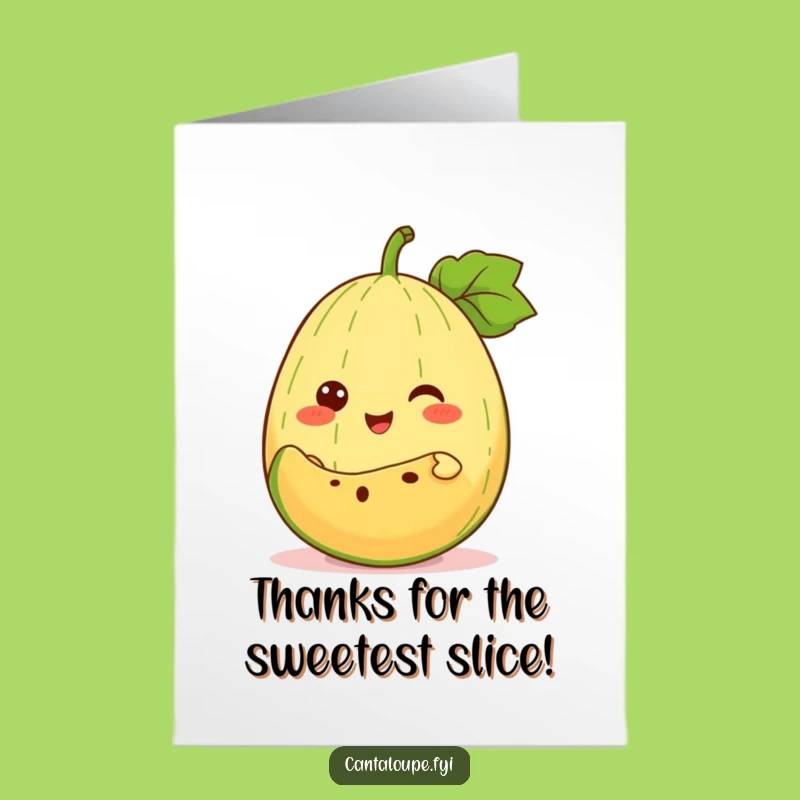 Free Printable Thank You Card: Generous Melon, Funny Downloadable Gift