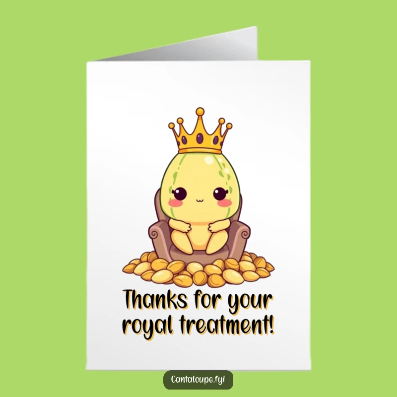Free Printable Thank You Card: Melon Majesty, Funny Gratitude, Downloadable Thanks