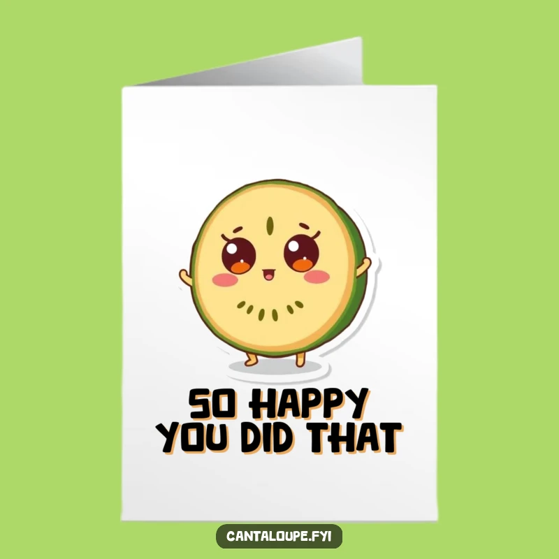Free Printable Thank You Card: Melon Bounce, Surprised Character, Downloadable Gift