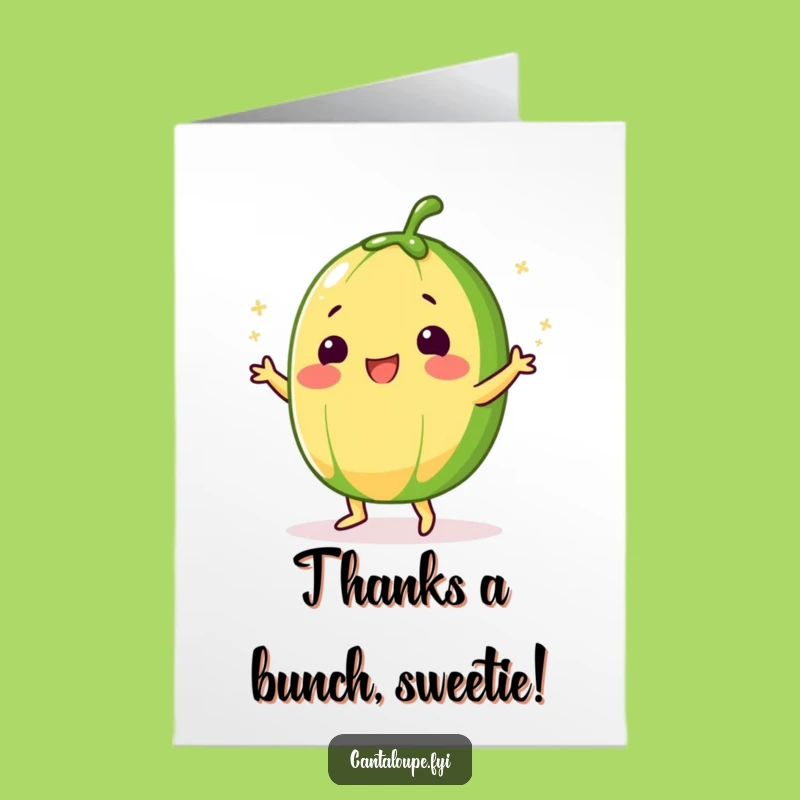 Free Printable Thank You Card: Cantaloupe's Silly Groove, Sweet Downloadable Gift