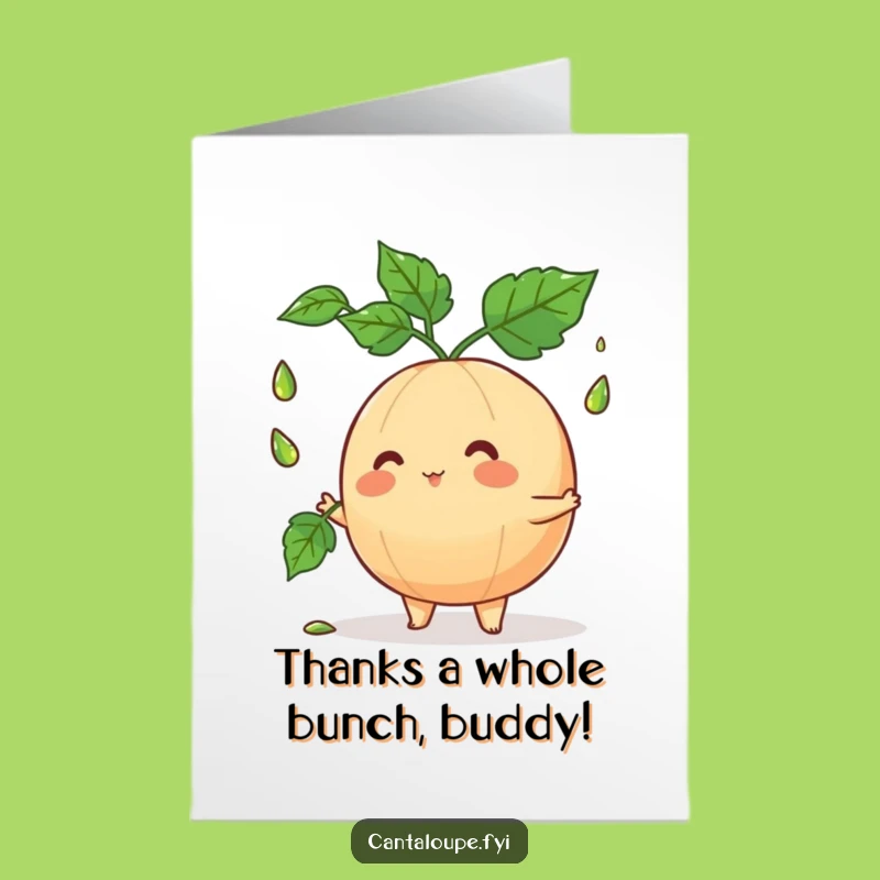 Free Printable Thank You Card: Juggling Melon Gratitude - Funny Downloadable Gift!