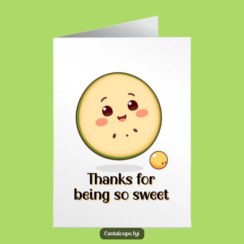 Free Printable Thank You Card: Cantaloupe Gratitude Downloadable Gift