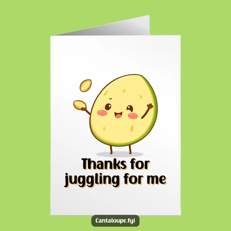 Free Printable Thank You Card: Juggling Thanks Downloadable Gift