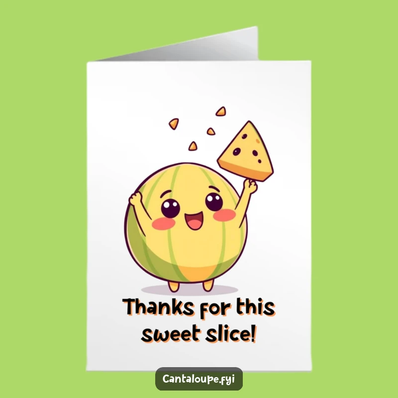 Free Printable Thank You Card: Cheerful Melon Slice Toss, Downloadable & Hilarious Thanks Gift
