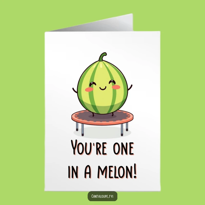 Free Printable Thank You Card: Melon Jump - Funny Downloadable Gift!
