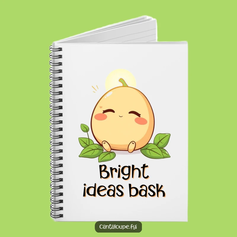 Funny Cantaloupe Notebook: Jot Down Thoughts in Sunbeam Bliss Funny Gift