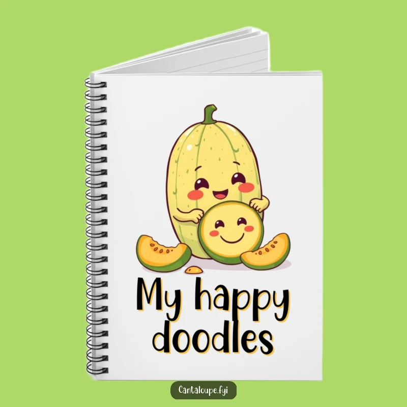 Funny Cantaloupe Notebook: Jot Down Ideas with Melon Artistry