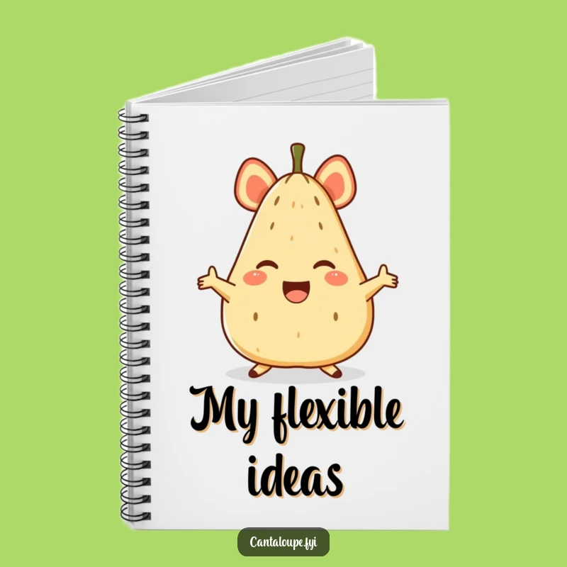 Funny Cantaloupe Split Notebook - Jot Down Ideas with Fruitful Flexibility