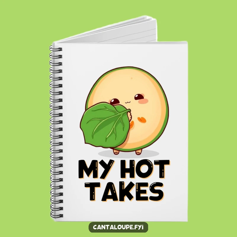 Funny Fanning Cantaloupe Slice Notebook: Hilarious Journal for Cool Thoughts Gift