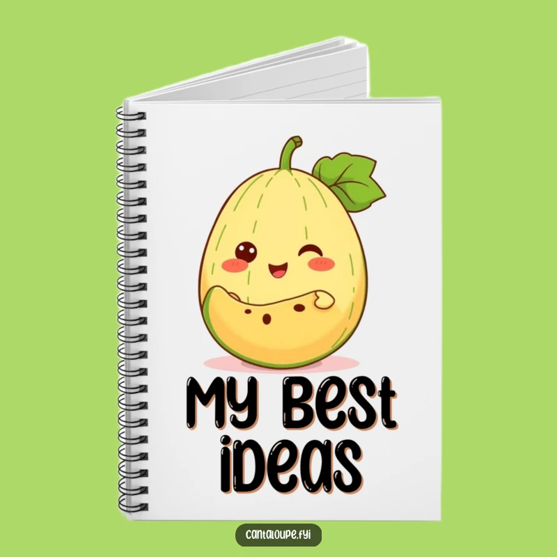 Funny Recipe Jotter Notebook: Cantaloupe Character Journal, Gift