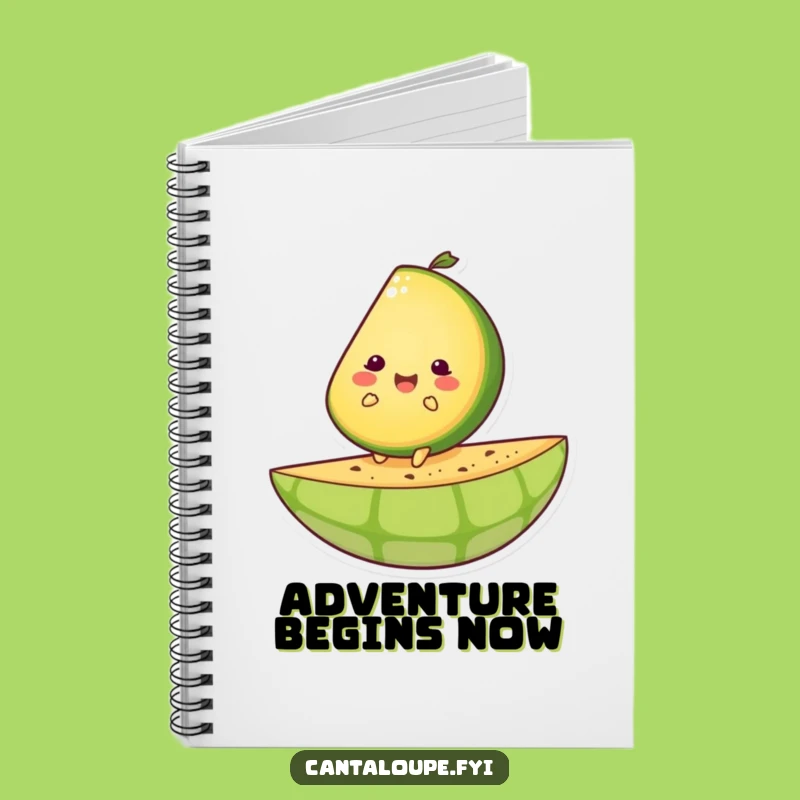 Funny Ride Notebook: Cantaloupe Adventure, Happy Character Journal Gift