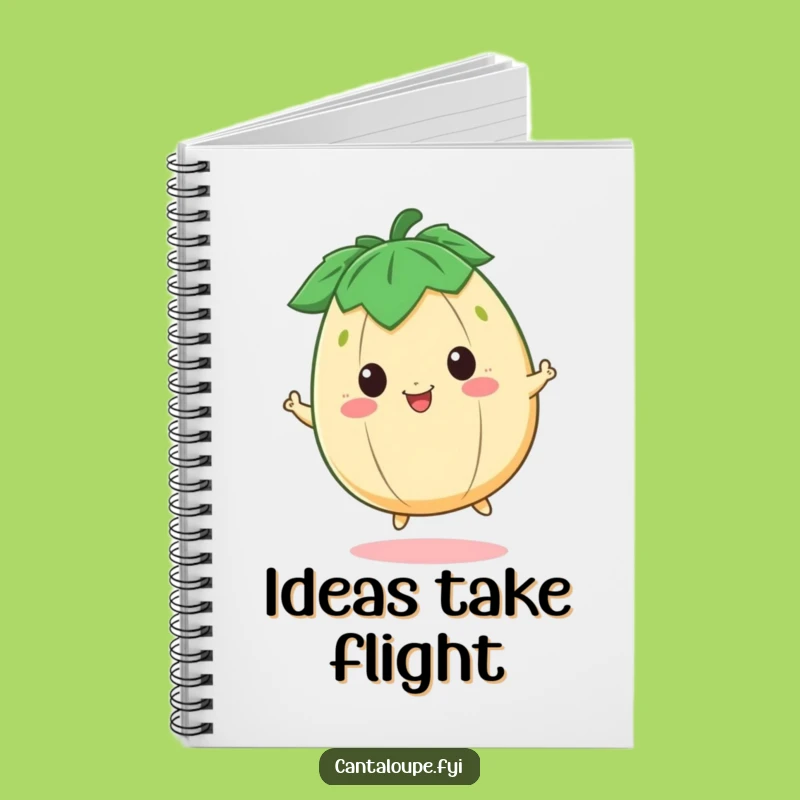 Funny Cantaloupe Bouncing Notebook - Jot Down Ideas with Happy Energy!