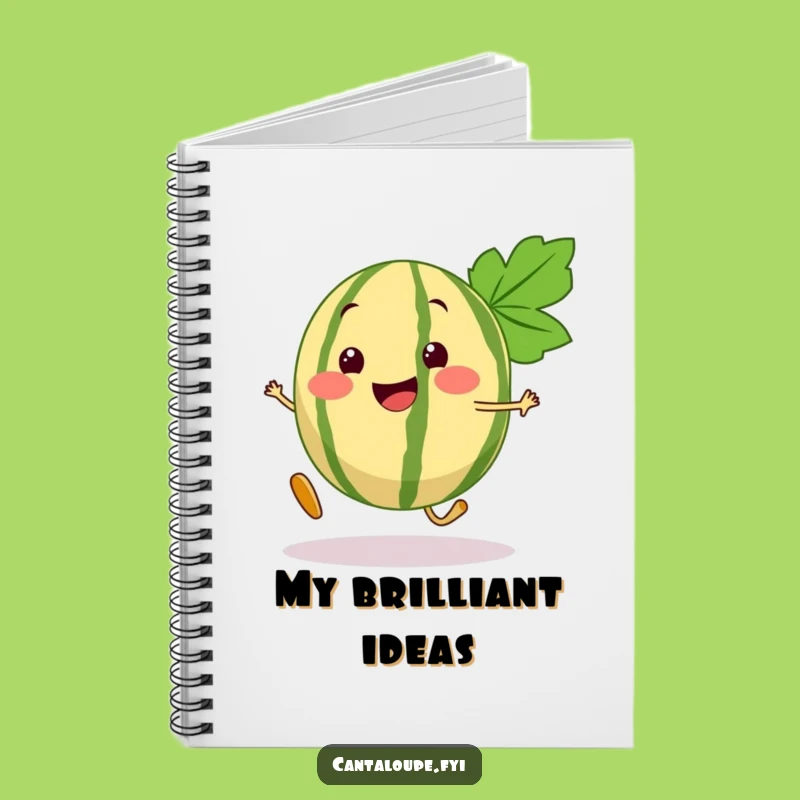 Funny Cantaloupe Notebook: Bouncy Fruit Character Journal for Creative Ideas