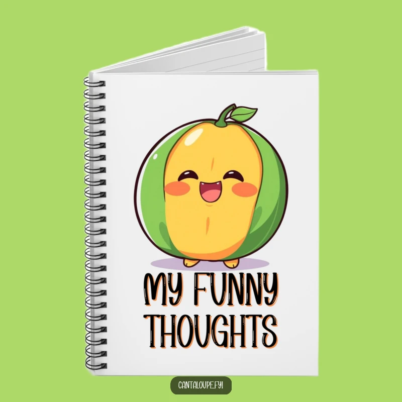 Funny Cantaloupe Laugh Notebook - Giggling Fruit Journal for Notes and Jokes