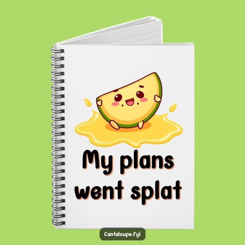 Funny Slip Notebook: Cantaloupe Mishap, Comical Character Journal Gift