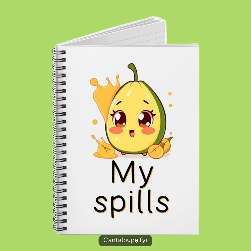 Funny Surprised Cantaloupe Notebook: Wide-Eyed Melon Character, Jot Ideas