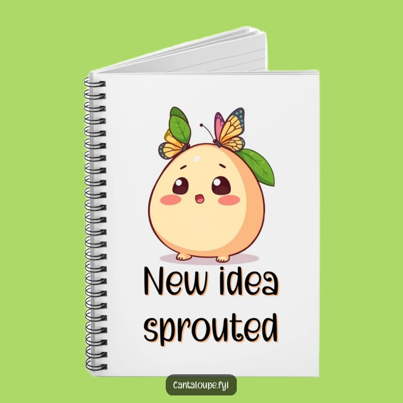 Funny Cantaloupe Notebook: Jot Down Ideas with This Butterfly Surprise Funny Gift